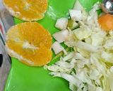 A picture of step 3 of Apple and Cabbage bowl fruit chat.