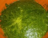 A picture of step 3 of Bathu palak puri with curd.