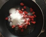 A picture of step 2 of Strawberry coconut balls.