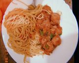 A picture of step 5 of Fried Supagetti with smokies#authormarathon.