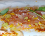 Foto del paso 6 de la receta: Carpaccio de gambita roja en su jugo