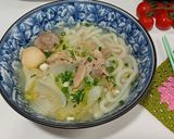 Foto langkah ke 4 dari resep Udon rebus topping ayam suwir.