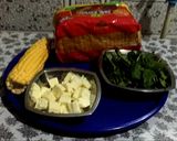 A picture of step 1 of PANEER CORN, CELERY, AND PARSLEY SANDWICH.