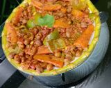 A picture of step 5 of Carrot tomato Black Chana Kasundi.
