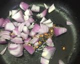A picture of step 2 of Moringa Idly fry.