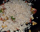 A picture of step 3 of Quinoa in upma style.