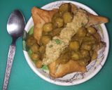 A picture of step 5 of Samosa chhola.