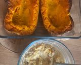 Une image de l'étape 5 de Butternut farcie aux gorgonzola, lardons fumés et oignons.
