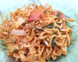 Foto langkah ke 6 dari resep Mie goreng Tek Tek ebi.