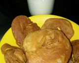 A picture of step 5 of Sattpuda with hot milk.
