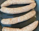 A picture of step 2 of Sausage bake with veg.