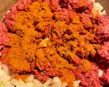 A picture of step 1 of Ground beef Enchilada Casserole.