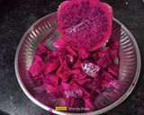 A picture of step 1 of Red Dragon Fruit Coconut Burfi.
