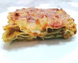 A picture of step 7 of Pesto Lasagna with Potatoes and Green Beans.