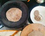 A picture of step 3 of RAGI PARATHA with Aloo Bhindi SABJI.