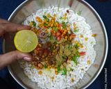 A picture of step 9 of Jhal muri.