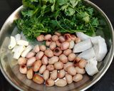 A picture of step 1 of Stuffed Brinjal Curry.