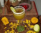 A picture of step 1 of Mango panna.