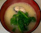 Mackerel and Rape Blossom Miso soup recipe step 4 photo