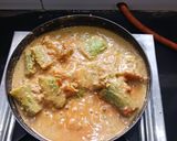 A picture of step 6 of Bharva Karele Curry.