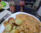 Foto del paso 10 de la receta: Carre de cerdo a la crema con champiñones picante y papas al horno