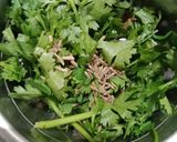 A picture of step 2 of Alu vadi (colacasia leaves fritters).