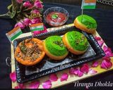 A picture of step 10 of Tiranga Dhokla.