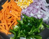 A picture of step 1 of Vermicelli Upma with Mixed Vegetables.