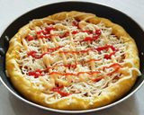 Foto langkah ke 8 dari resep Pizza Teflon Labu Kuning.