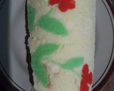 Foto langkah ke 7 dari resep Bolu Gulung Kukus Motif.