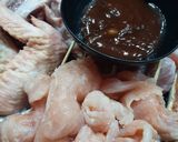 Foto del paso 1 de la receta: Cerdo y pollo con salsa de barbacoa