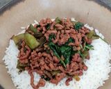 Foto del paso 9 de la receta Wok de judías verdes, carne picada y espinacas