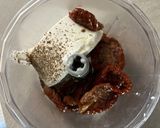 Une image de l'étape 1 de Bagel tartinade tomates séchées - ricotta / jambon de parme.