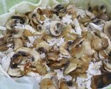 A picture of step 6 of Chicken, mushroom and artichoke quiche.