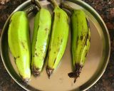 A picture of step 1 of Raw Banana Curry.