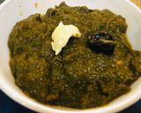 A picture of step 2 of Sarson ka saag.