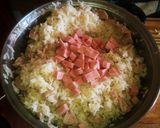 Foto del paso 5 de la receta: Pollo al chimichurri y arroz 🍚 con trozos de chorizos y jamón