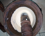 A picture of step 3 of Akara (Bean Cake) with Akamu (Pap).
