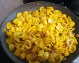 A picture of step 4 of Orecchiette with Pancetta, Zucchini, and Saffron.