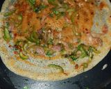 A picture of step 3 of Stuffed Rava Dosa with shezwan twist.
