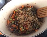 A picture of step 2 of Lentil and spinach soup - vegetarian.