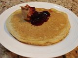 Oatmeal Skillet Cakes with Peanut Butter and Jelly