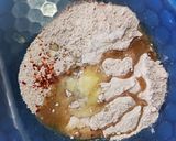 A picture of step 1 of Bran flour, Oats, and Multigrain Atta Masala Bhakhri.