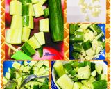 A picture of step 1 of Chinese cucumber salad.