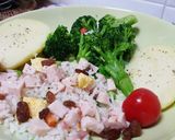 Foto del paso 2 de la receta: Arroz tres delicias con brócoli y patata