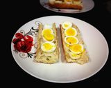 Foto del paso 3 de la receta Huevo duro sobre baguette bañado con salsa de perejil