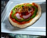 A picture of step 8 of Pizza with spinach and tofu topping.