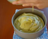 A picture of step 14 of No-Bake! Matcha Chocolate Cheesecake.
