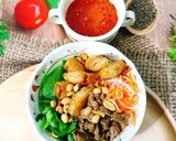Hình bước làm 5 của món Bún chả giò thịt bò xào