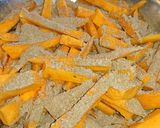 A picture of step 4 of Air Fried Coriander Chunky Sweet Potato Chips.